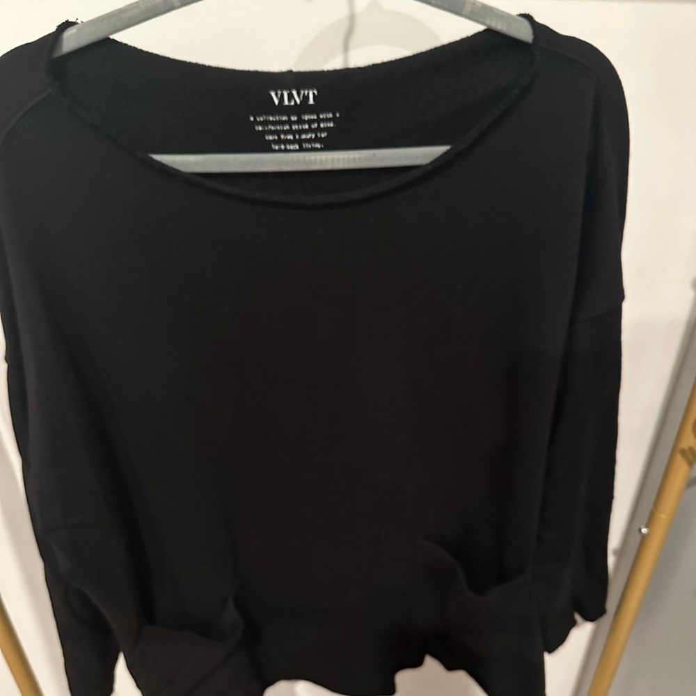 Velvet oversized sweatshirt